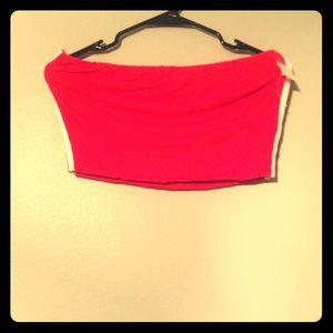 Tank top red and white straps! New ! L size!